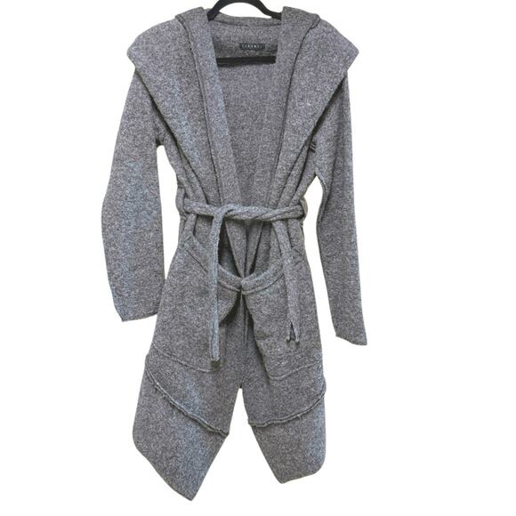 Caramel Sweaters - Caramel UK Gray Wool Cardigan Sweater Size Medium Large Long Asymmetric Luxury